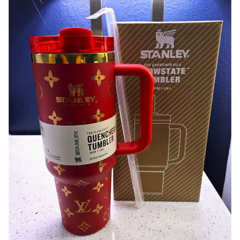 Stanley Louis Vuitton Unique Collaboration 40oz Red & Gold Tumbler